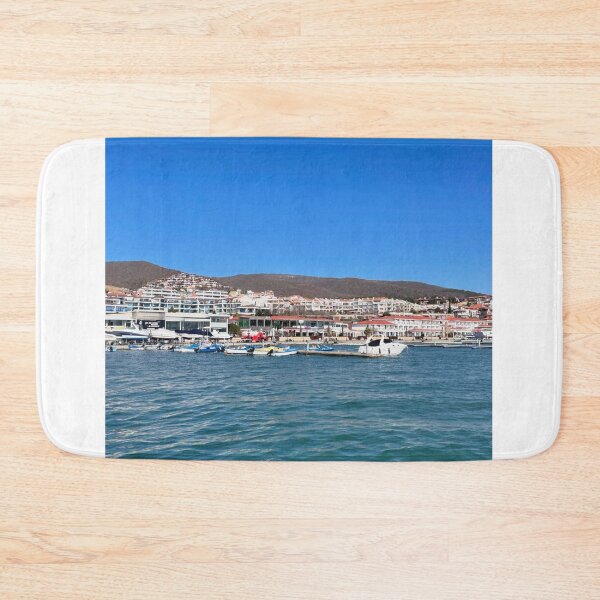 Item preview, Seaside Town Como Hotels And & Resorts aUnder Clear Blue Sky designed and sold by Silvalate.