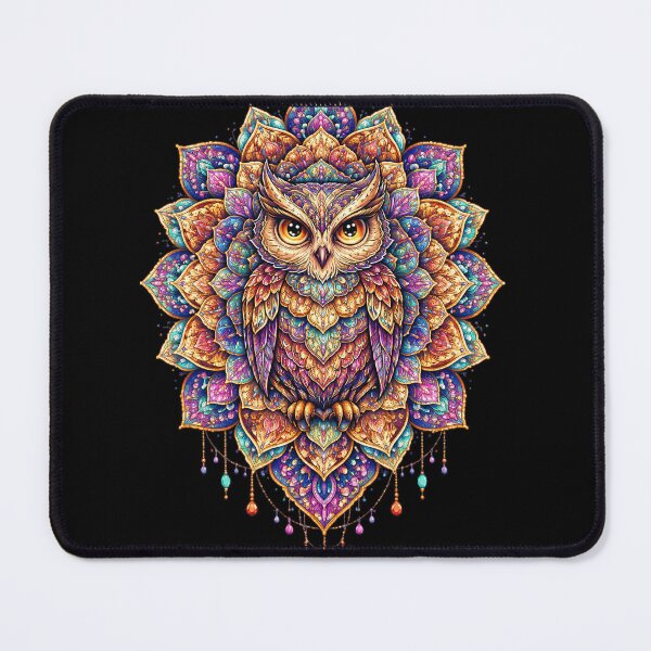 Item preview, Colorful Owl Mandala – Sacred Geometry Owl Art designed and sold by JuanArtix.