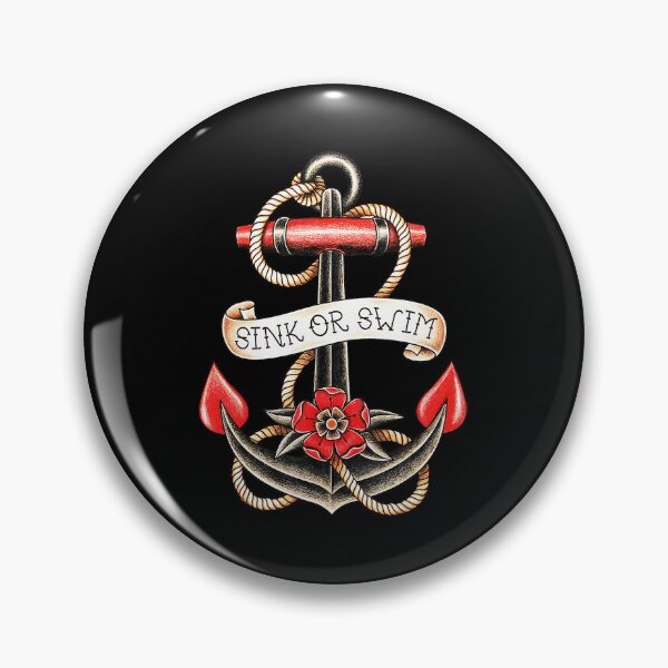 Item preview, Sink or Swim Anchor Traditional Tattoo Flash  designed and sold by Modaozushi216.