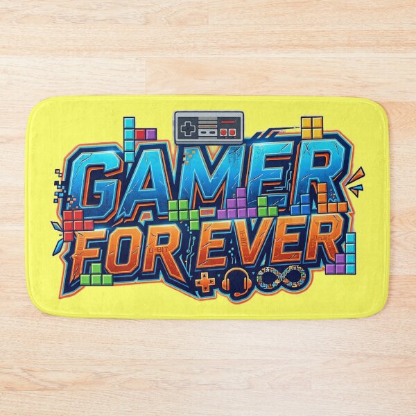 Item preview, GAMER FOR EVER (TETRIS) - #FFFF66 designed and sold by Marlon Oseguera.
