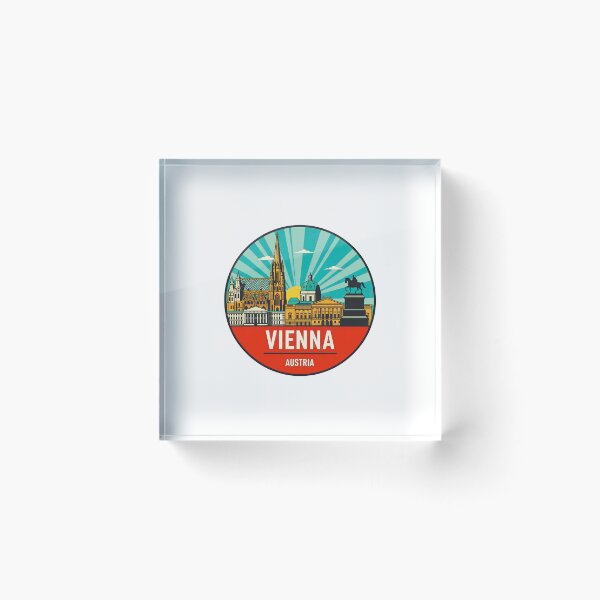 Item preview, Vienna Austria Travel Retro Emblem - Vintage Style Souvenir Design designed and sold by Timegraf.