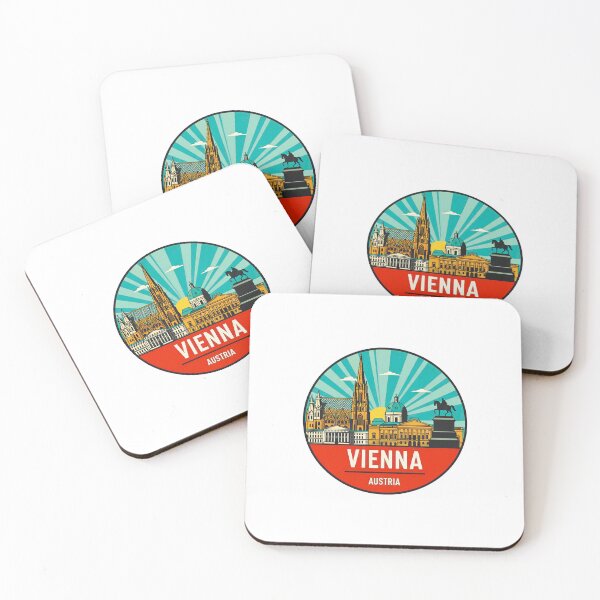 Item preview, Vienna Austria Travel Retro Emblem - Vintage Style Souvenir Design designed and sold by Timegraf.