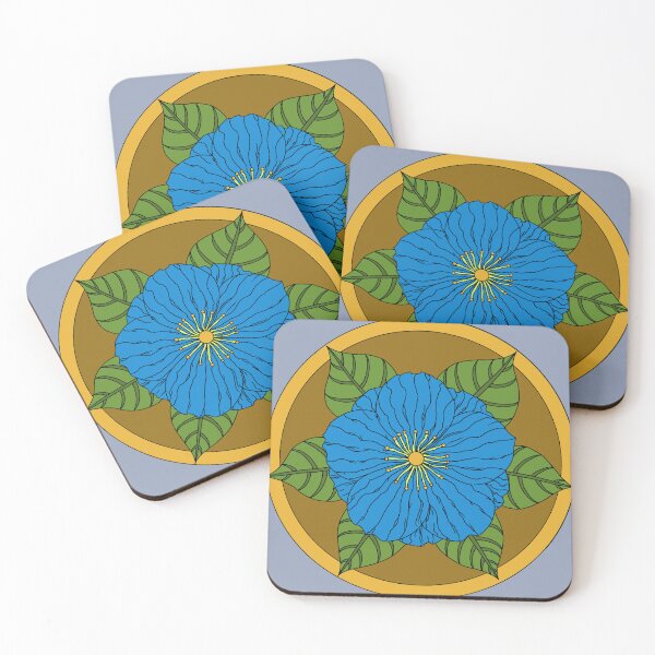 Item preview, Blue Flower Medallion designed and sold by The Nerch Dragon.
