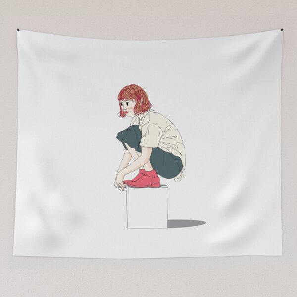 Item preview, White Shirt Squatting On White Cube designed and sold by VesperaVoid.
