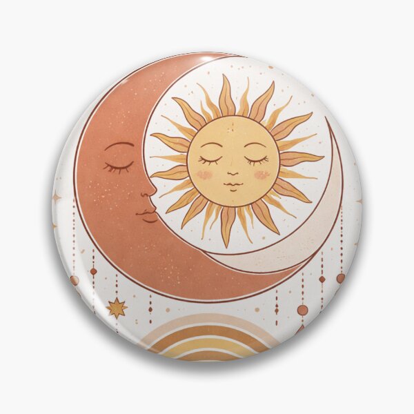 Item preview, Boho Sun and Moon Celestial Art designed and sold by Super beautiful art.