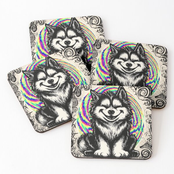 Item preview, Cute Trippy Husky Cartoon designed and sold by DonaldWaltersxx.
