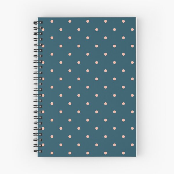 Aperçu de l'œuvre Motif à pois bleu pétrole et pêche classique – Style rétro minimaliste créée et vendue par DaisyHouse.