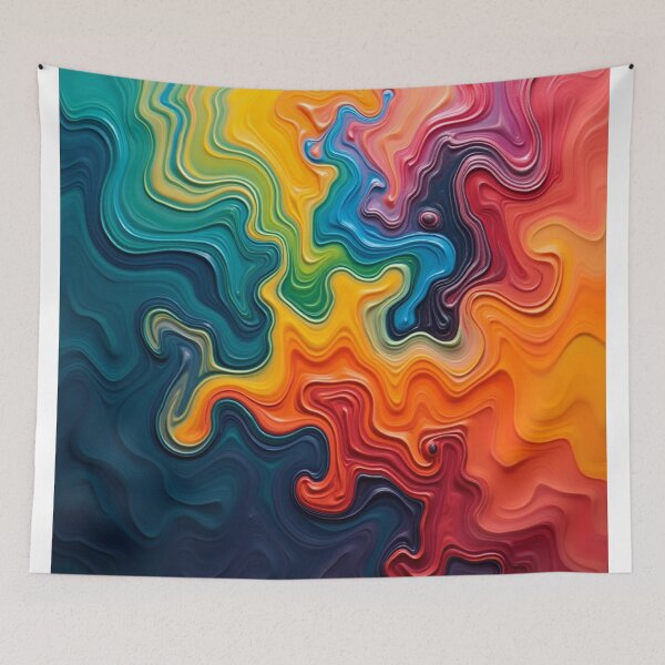 Item preview, Acrylic liquid waves in a combination rainbow designed and sold by noanstudios.
