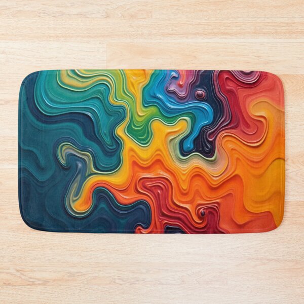Item preview, Acrylic liquid waves in a combination rainbow designed and sold by noanstudios.