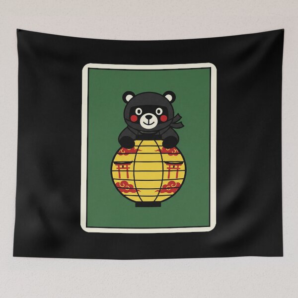 Item preview, Cute Ninja Bear Lantern Japanese Style Kawaii  designed and sold by JordynLadukeg65.