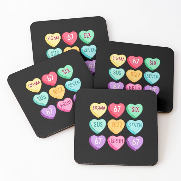 Item preview, 67 Six Seven Valentine Hearts Funny Meme designed and sold by gladysenglish.