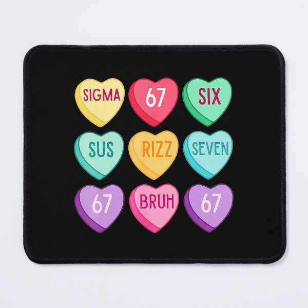Item preview, 67 Six Seven Valentine Hearts Funny Meme designed and sold by gladysenglish.