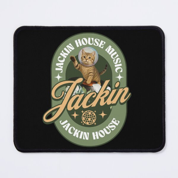 Item preview, JACKIN HOUSE - Vintage Space Cat (Green)  designed and sold by Discothreadz.