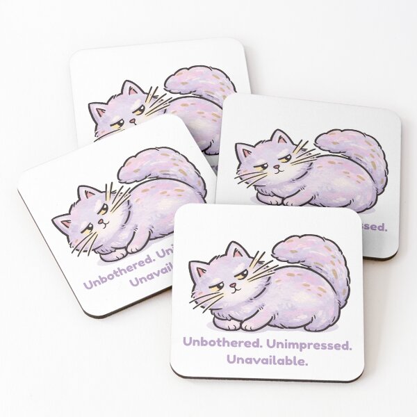 Item preview, Unbothered Unimpressed Unavailable - Funny Sassy Cat Meme designed and sold by CanSparkleArt.
