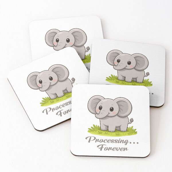 Item preview, Processing Forever - Funny Elephant Design designed and sold by CanSparkleArt.
