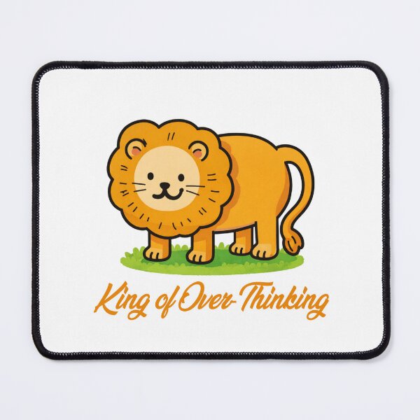 Item preview, King of Overthinking - Funny Lion Design designed and sold by CanSparkleArt.