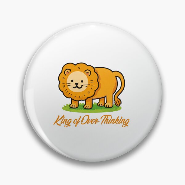 Item preview, King of Overthinking - Funny Lion Design designed and sold by CanSparkleArt.