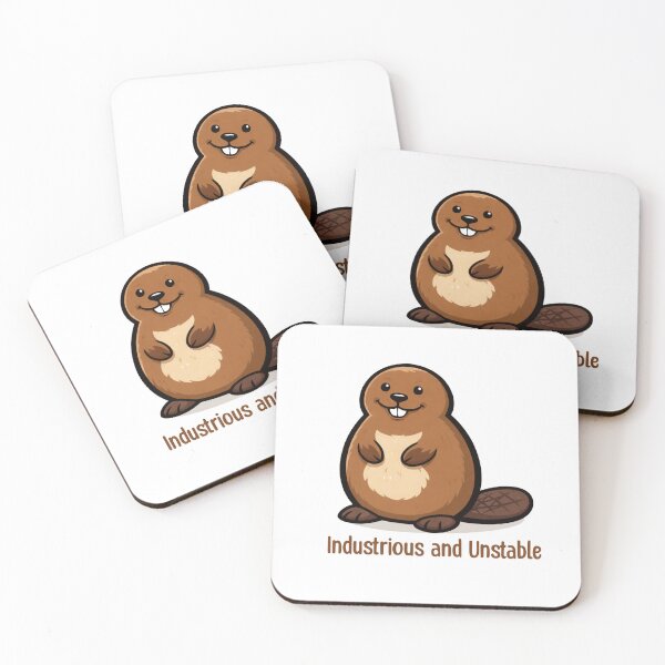 Item preview, Industrious and Unstable - Funny Beaver Design designed and sold by CanSparkleArt.