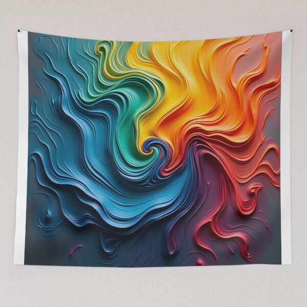 Item preview, Acrylic liquid waves in a combination rainbow colors designed and sold by noanstudios.
