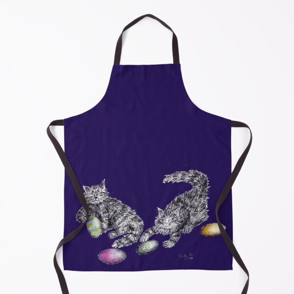 Item preview, Cats play with Easter eggs designed and sold by InitiallyNO.