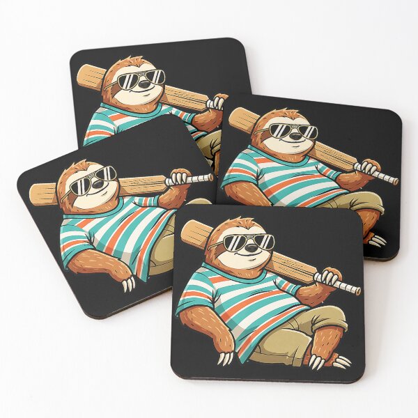 Item preview, Lazy Sloth Baseball Player Chill Summer Vibes Cute  designed and sold by miaa-artistshop.