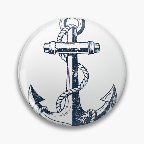 Item preview, a nautical emblem featuring an anchor with a twisted rope on a dark background designed and sold by VerizalShop.