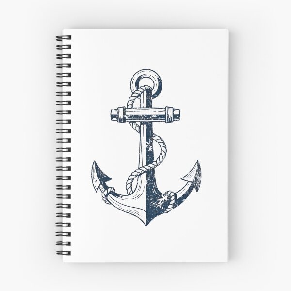Item preview, a nautical emblem featuring an anchor with a twisted rope on a dark background designed and sold by VerizalShop.