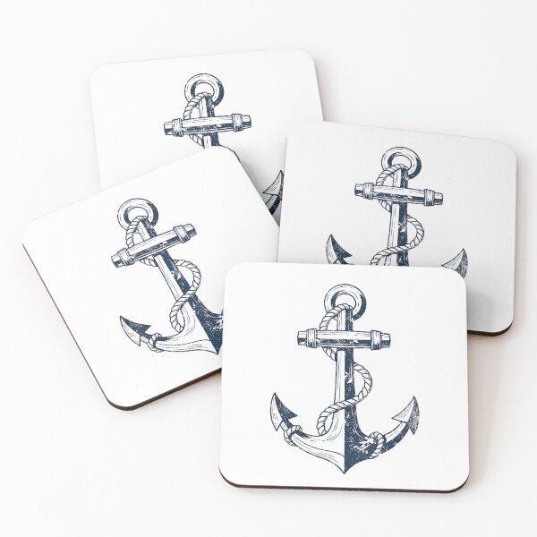 Item preview, a nautical emblem featuring an anchor with a twisted rope on a dark background designed and sold by VerizalShop.