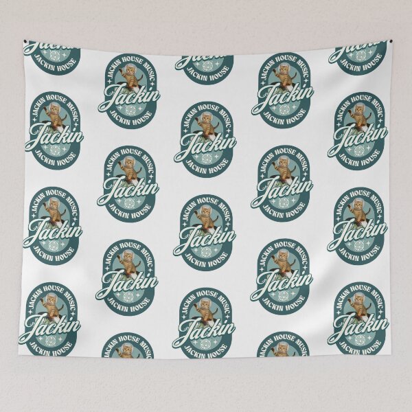 Item preview, JACKIN HOUSE - Vintage Space Cat (Blue)  designed and sold by Discothreadz.