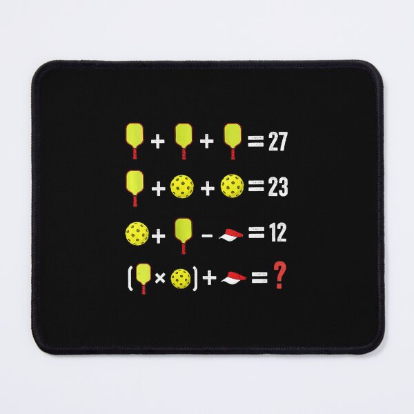 Item preview, Pickleball Math Puzzle 67 Funny Paddle Meme designed and sold by gladysenglish.