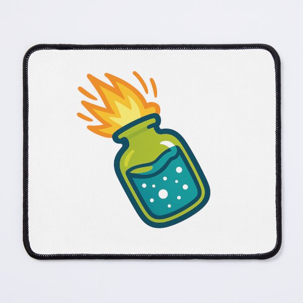 Item preview, Magic Potion Sticker – Fantasy Alchemy Bottle with Fire Design designed and sold by CanSparkleArt.