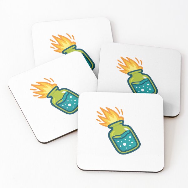 Item preview, Magic Potion Sticker – Fantasy Alchemy Bottle with Fire Design designed and sold by CanSparkleArt.