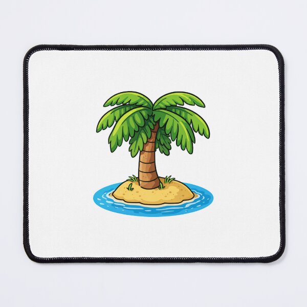 Item preview, Tropical Island Sticker – Cute Palm Tree Beach Design designed and sold by CanSparkleArt.