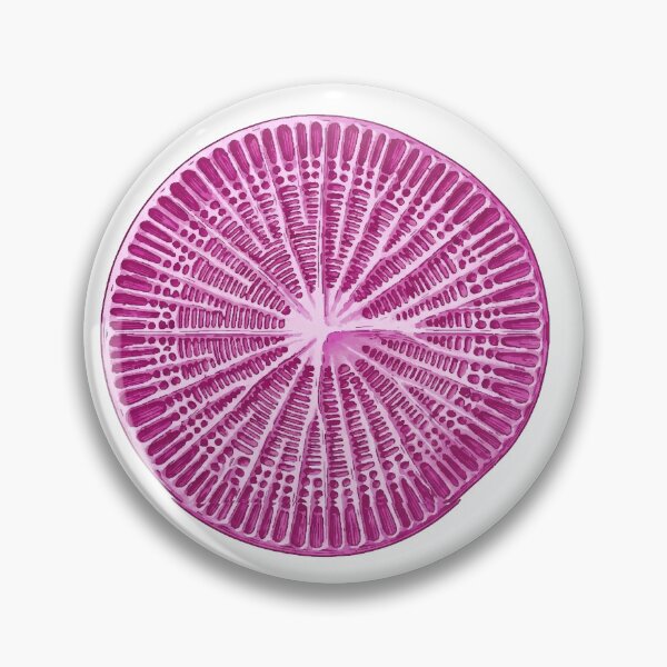 Item preview, Neon Magenta Diatom Radial Science Print designed and sold by Bio Tech Art.