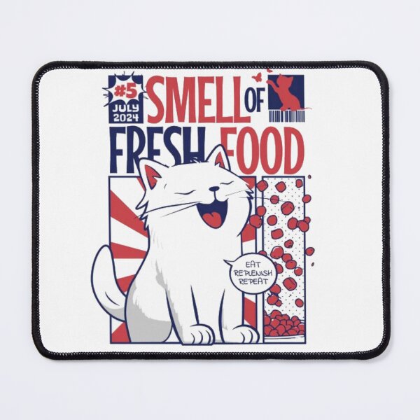 Item preview, Smell Of Fresh Food - Retro Comic Book Hungry Cat designed and sold by GenZFashion000.