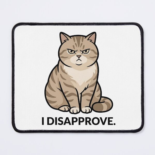 Item preview, I Disapprove Minimalist Cold Cat designed and sold by DetalleXL.