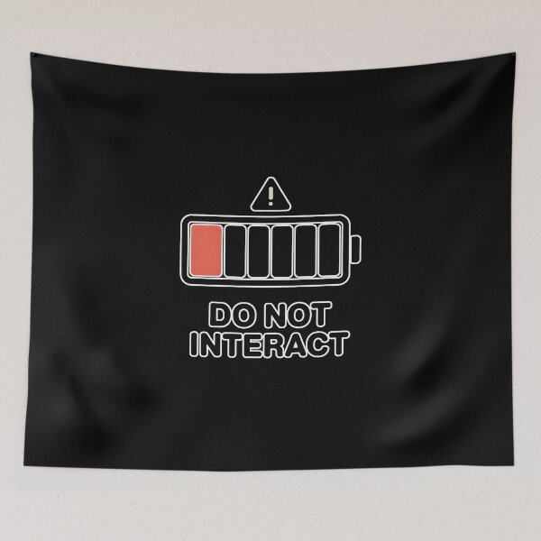 Item preview, Low Social Battery Do Not Interact Introvert Aesthetic Meme Shirt designed and sold by ImaginedSpace7.