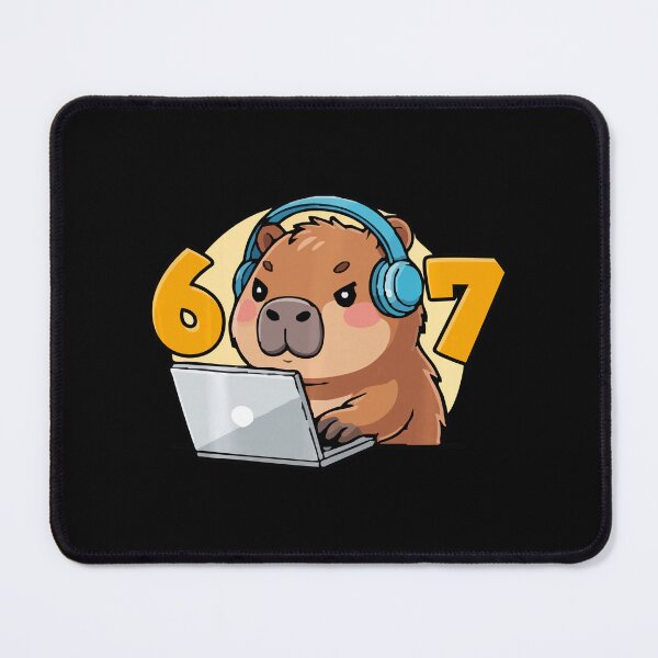 Item preview, 67 Capybara Gamer Cute Meme Six Seven  designed and sold by gladysenglish.