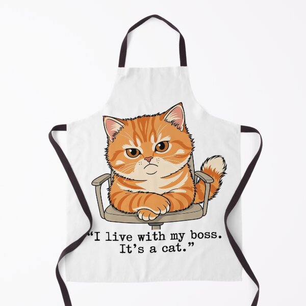 Item preview, I Live With My Boss It's a Cat Meme designed and sold by DetalleXL.