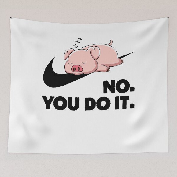 Item preview, No You Do It - Funny Lazy Pig Gift designed and sold by valery-kenz.