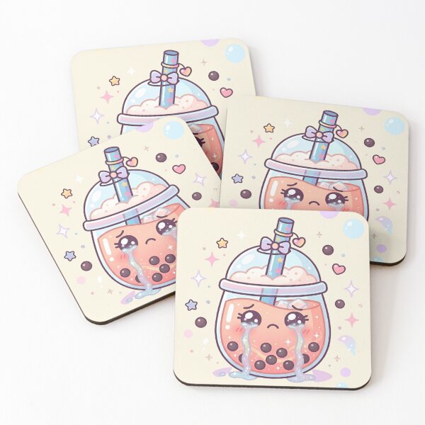 Item preview, Sad Kawaii Boba Tea Crying Sparkles designed and sold by EsenciaZen.
