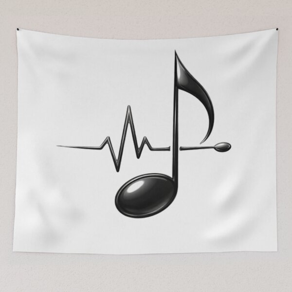 Item preview, Music Heartbeat Shirt – DJ Music Lover Gift, Sound Wave Note Design designed and sold by jerskie_12tribes.