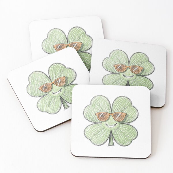 Item preview, Hand Drawn Smiling Clover with Sunglasses designed and sold by Bloomkept.