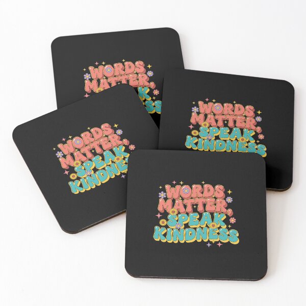 Item preview, Words Matter Speak Kindness Colorful Positive Message designed and sold by Dressed For  Duty.