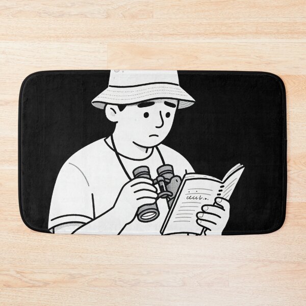 Item preview, Birdwatcher with Field Guide - Minimalist Birder Illustration designed and sold by TheBathhouse.