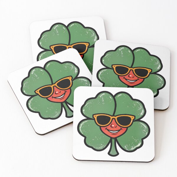Item preview, Traditional Four Leaf Clover with Sunglasses designed and sold by Bloomkept.