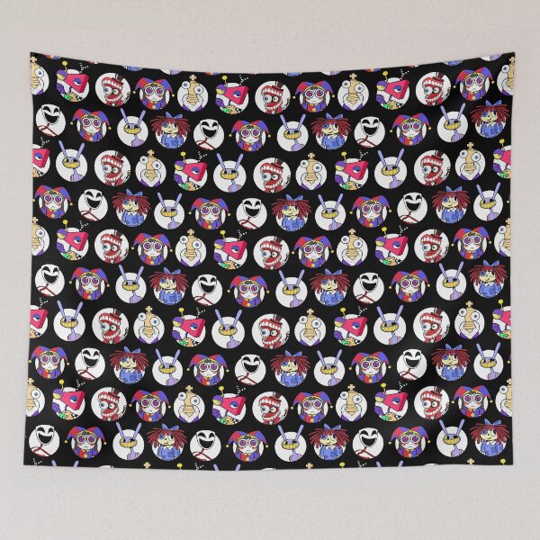 Item preview, TADC The Amazing Digital Circus Seamless Pattern! Jax, Kinger, Gangle, Zooble, Ragatha, Pomni, Caine. designed and sold by Playful Patternz.
