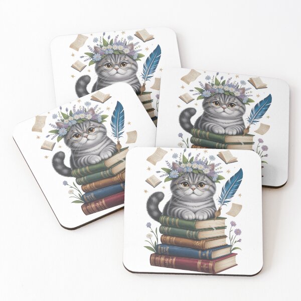 Item preview, Bookish cat lover Just a Girl Who Loves Cats & Books designed and sold by TrinaEspinoza.