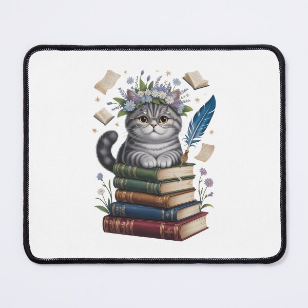 Item preview, Bookish cat lover Just a Girl Who Loves Cats & Books designed and sold by TrinaEspinoza.