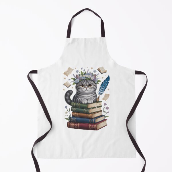 Item preview, Bookish cat lover Just a Girl Who Loves Cats & Books designed and sold by TrinaEspinoza.
